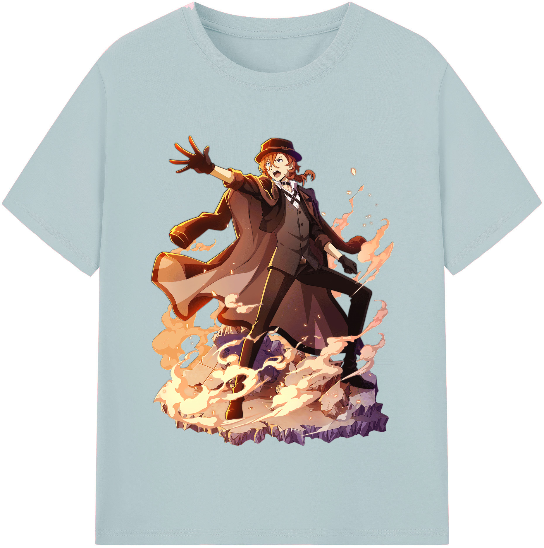 （画像用） 文豪ストレイドッグス Bungo Stray Dogs 綿100％半袖Tシャツ（フロントプリント）